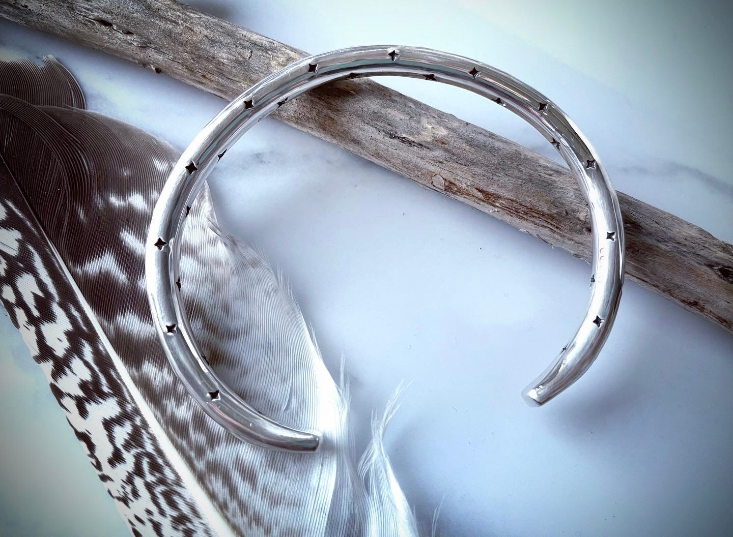 Polaris Cuff | Sterling Silver Star Cuff Bracelet