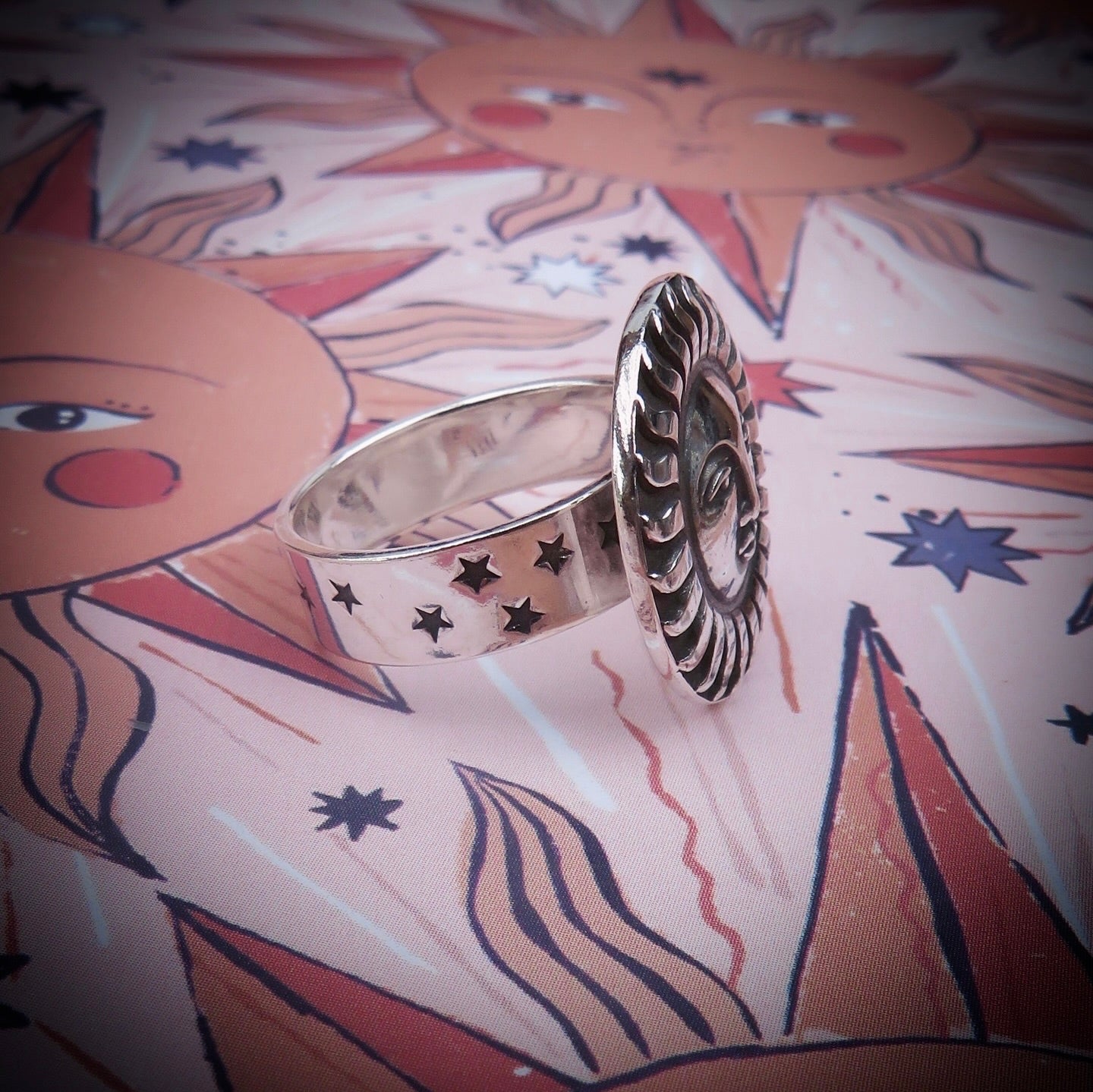 Seraph | Sterling Silver Sunface Ring