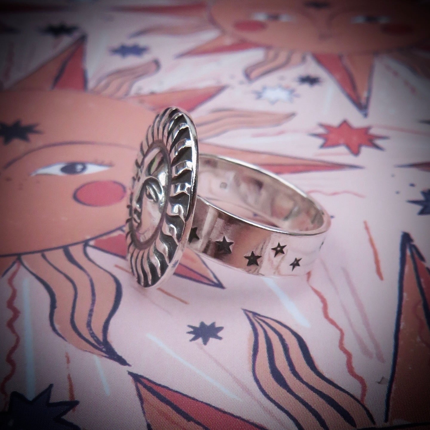 Seraph | Sterling Silver Sunface Ring