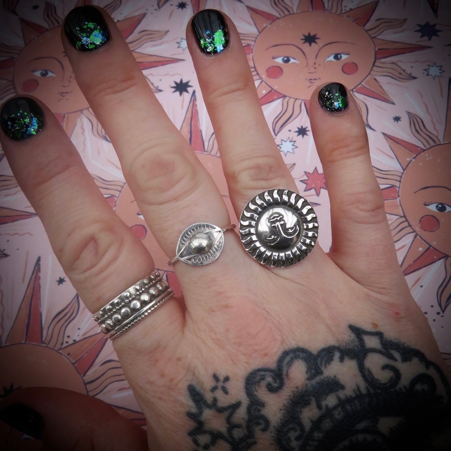 Seraph | Sterling Silver Sunface Ring