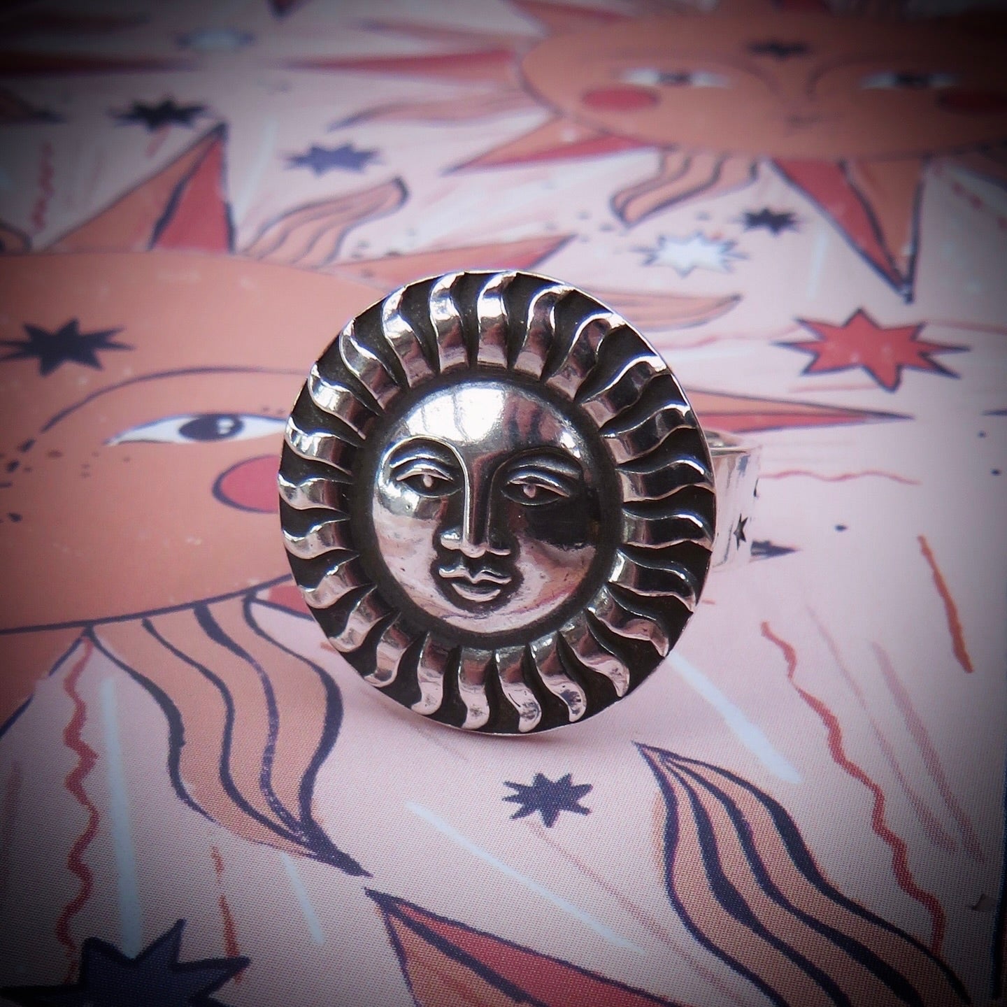 Seraph | Sterling Silver Sunface Ring