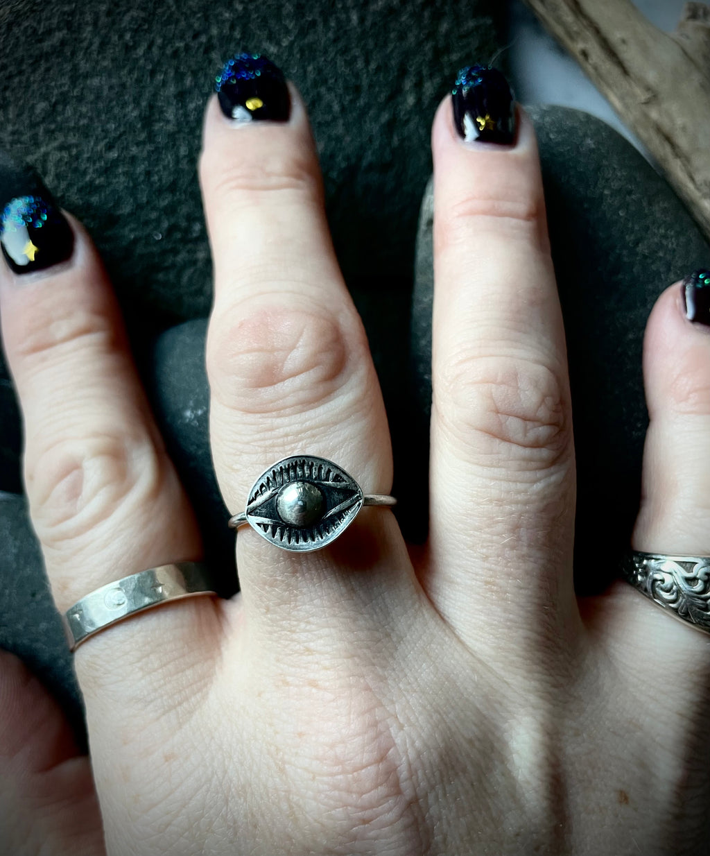 Nazar Ring | Sterling Silver Evil Eye Ring