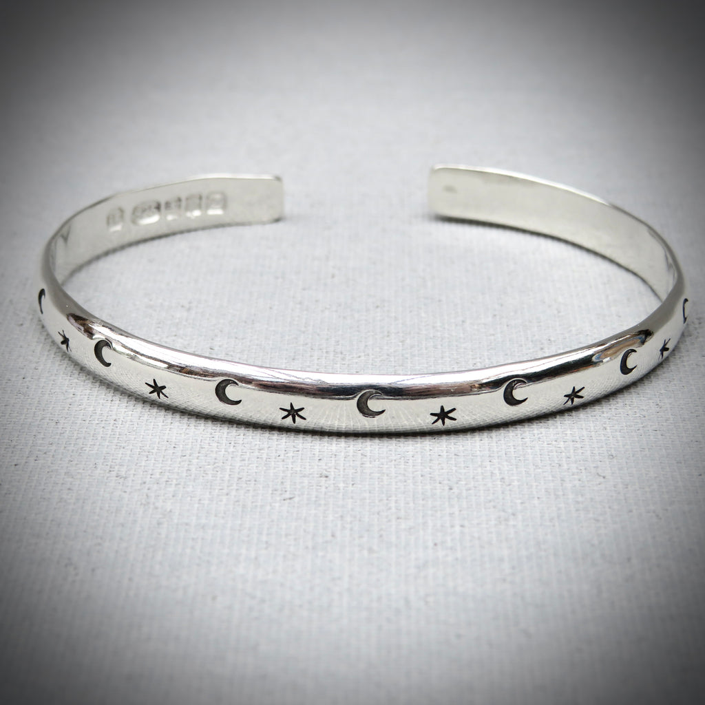 Gleti Cuff | Sterling Silver Moon and Star Cuff Bracelet