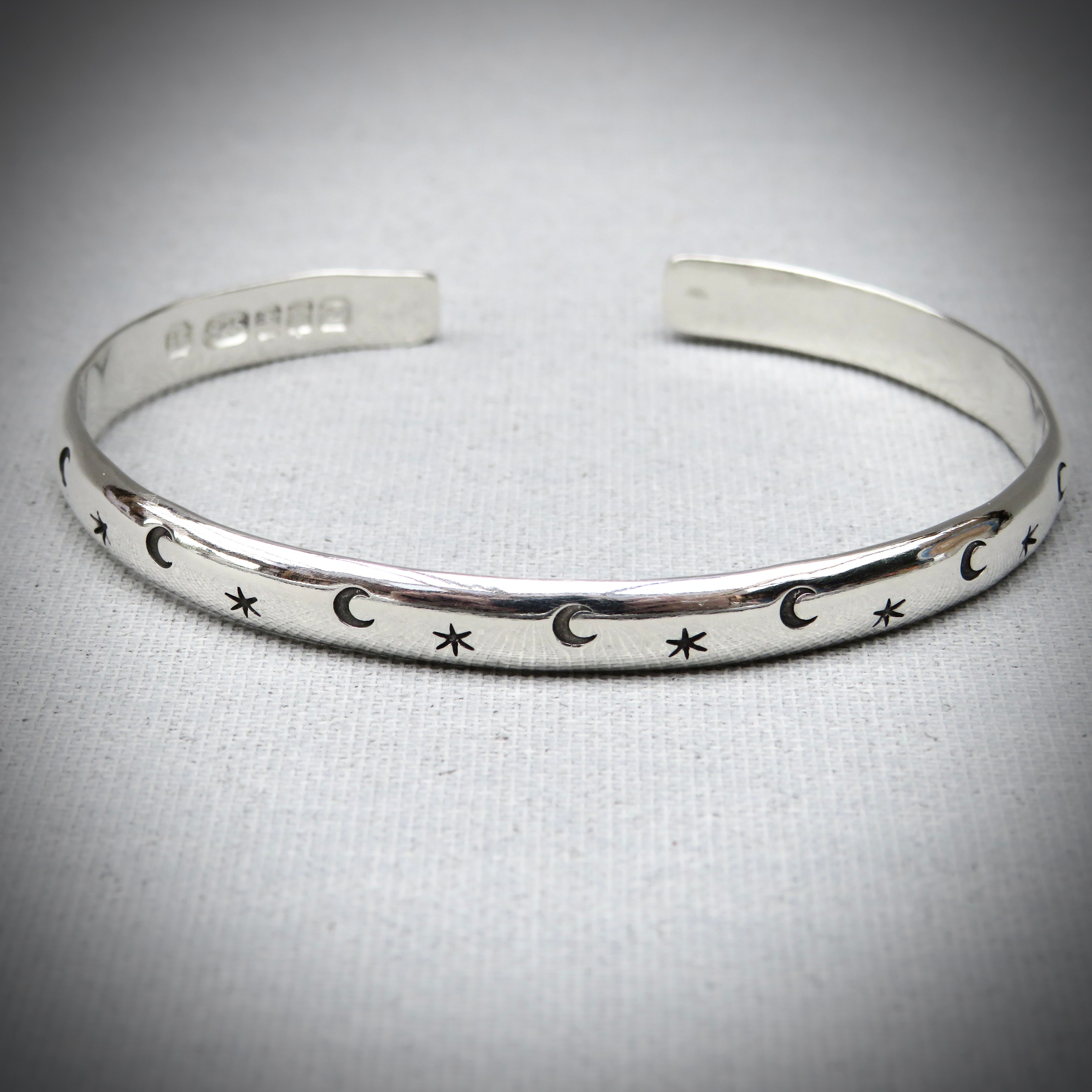 Gleti Cuff | Sterling Silver Moon and Star Cuff Bracelet