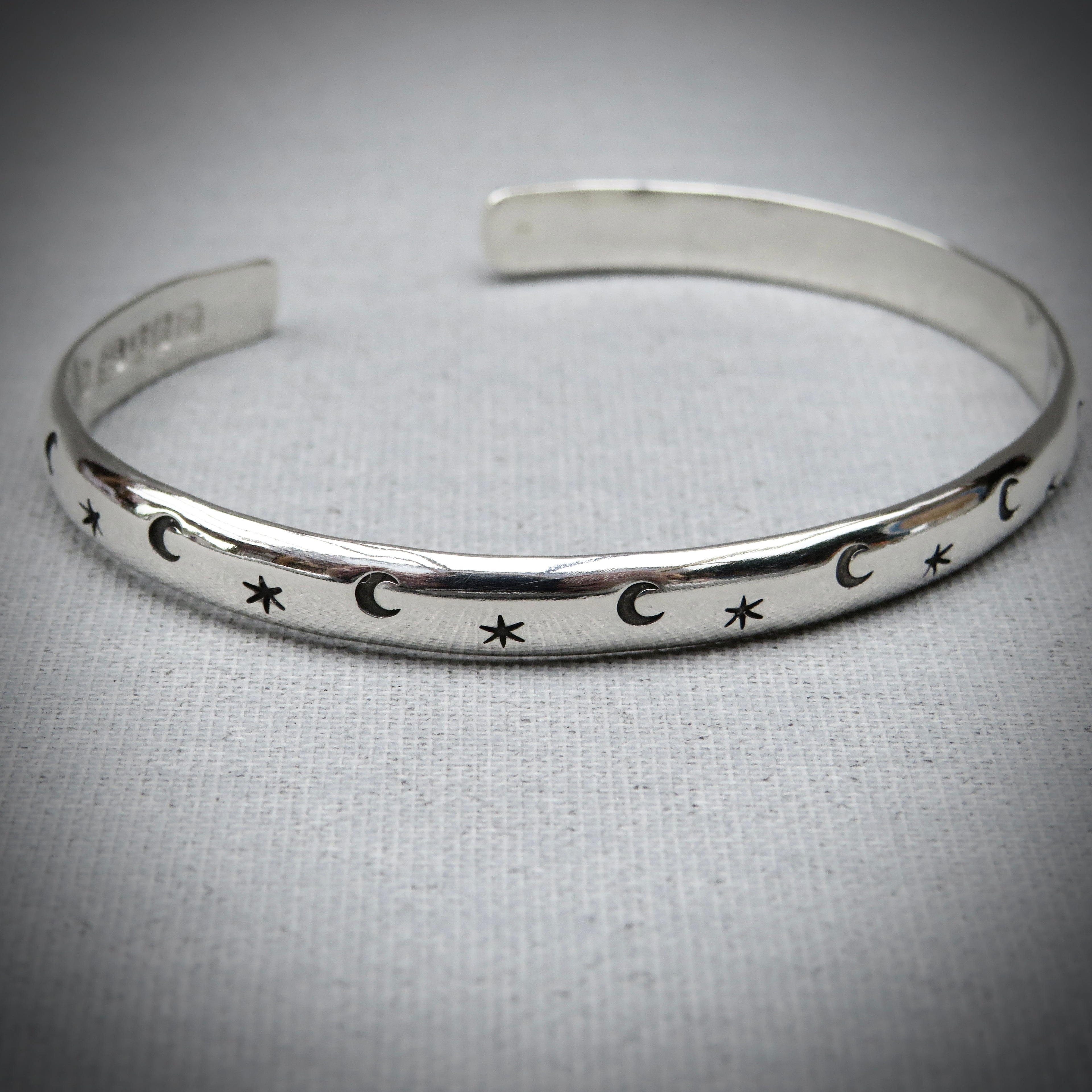 Gleti Cuff | Sterling Silver Moon and Star Cuff Bracelet