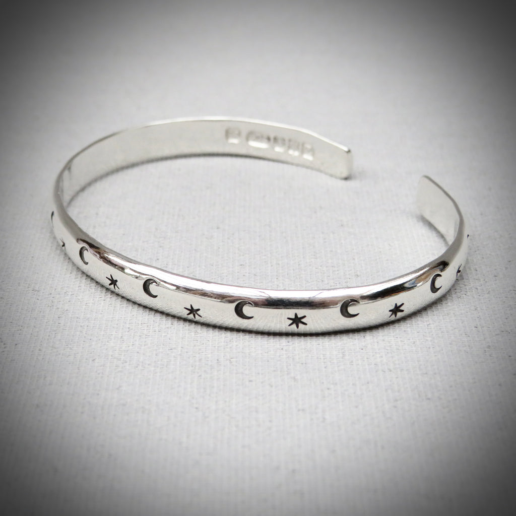 Gleti Cuff | Sterling Silver Moon and Star Cuff Bracelet