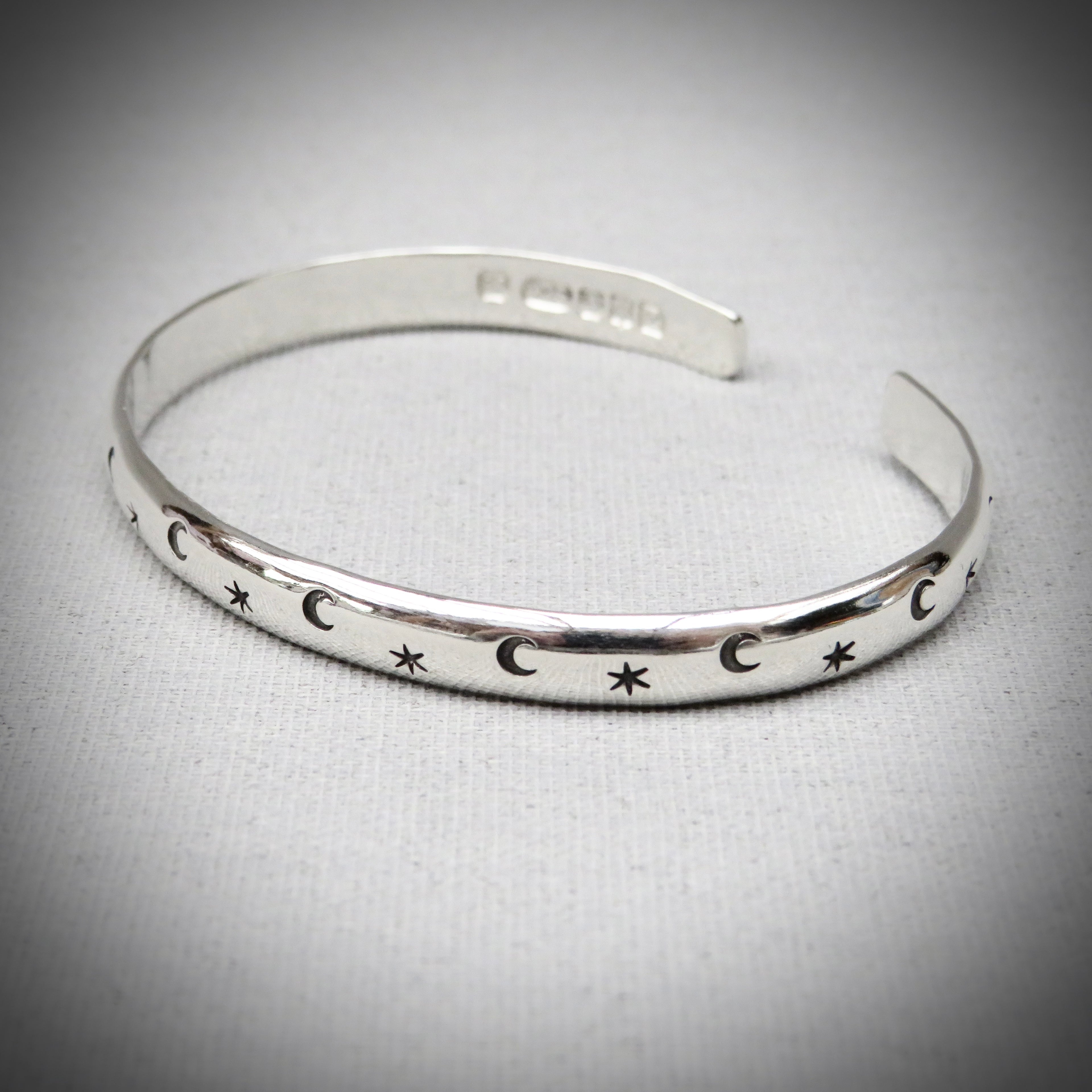 Gleti Cuff | Sterling Silver Moon and Star Cuff Bracelet