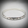 Title: Selene Bangle | Sterling Silver Moon Bangle