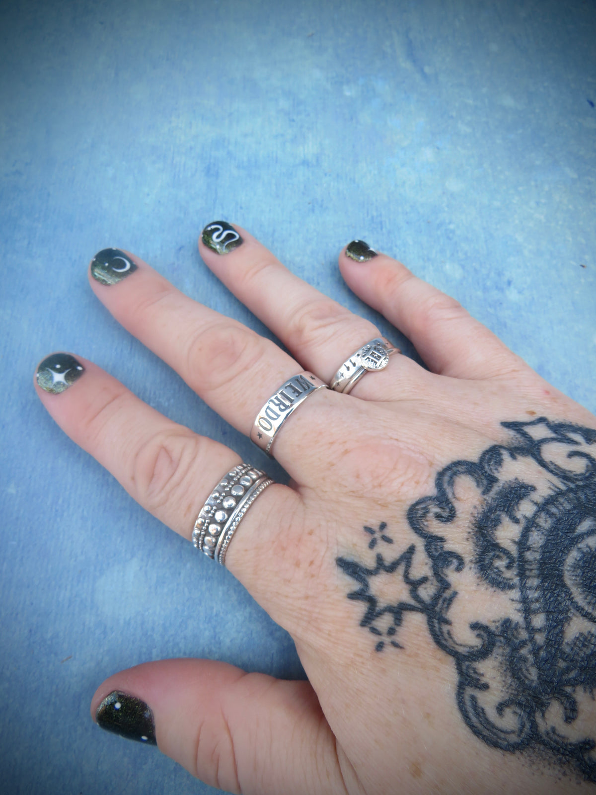 Weirdo Ring | Sterling Silver Stamped Word Ring