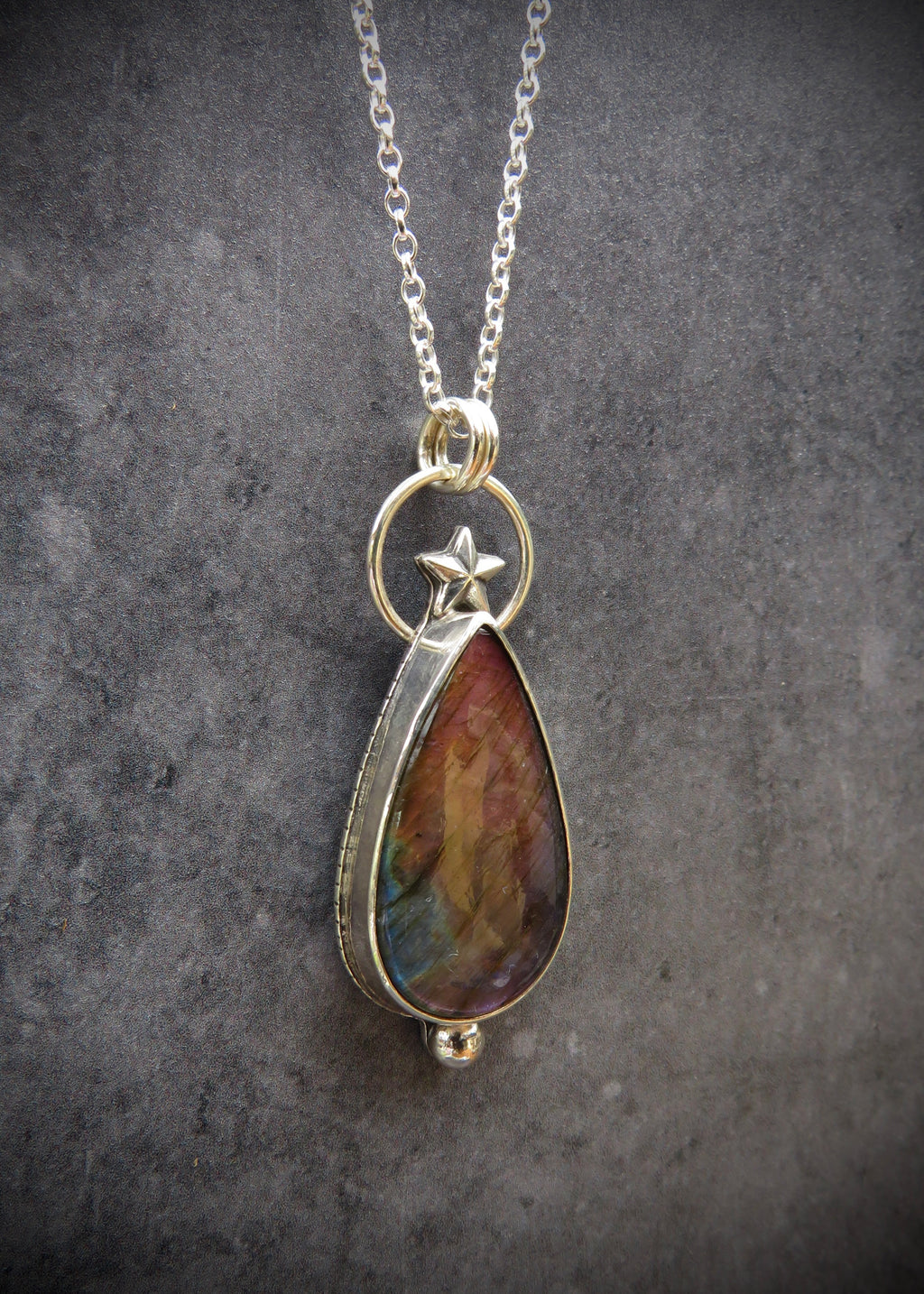 Vesper Pendant | Sterling Silver Labradorite Star Pendant