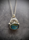 Meridian Pendant | Sterling Silver Labradorite Sun Pendant