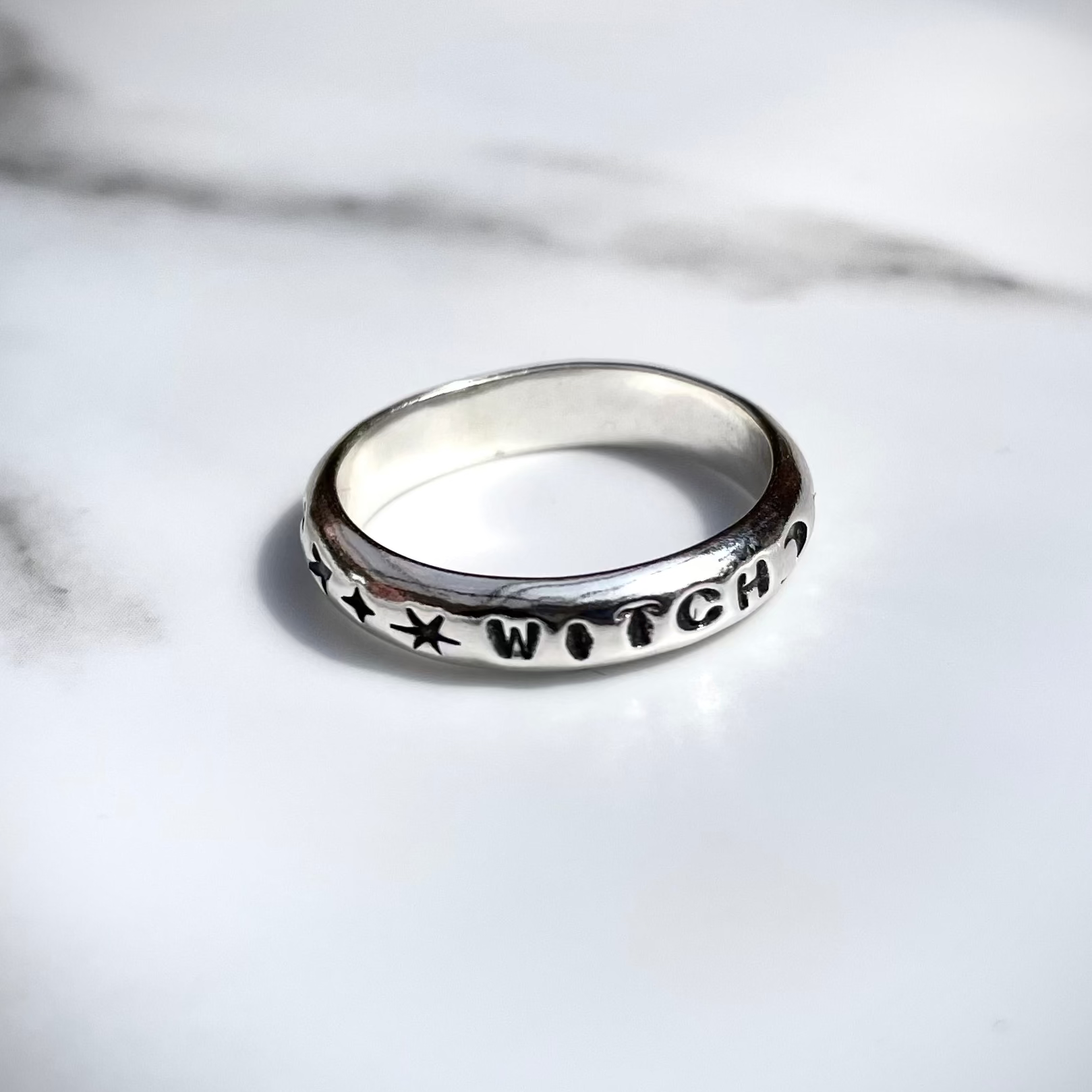 Witch Ring | Sterling Silver Star and Moon Ring