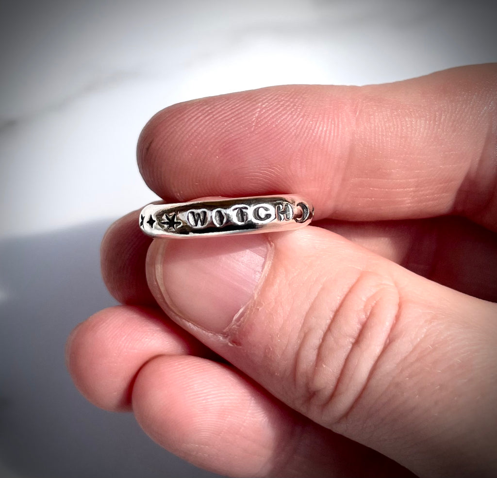 Witch Ring | Sterling Silver Star and Moon Ring