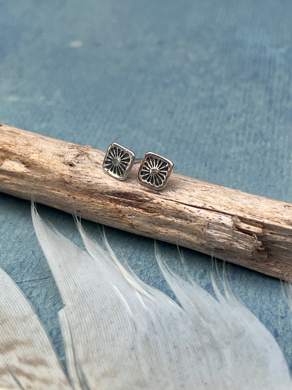 Solstice Stud Earrings | Sterling Silver Sunburst Studs