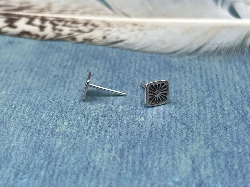 Solstice Stud Earrings | Sterling Silver Sunburst Studs