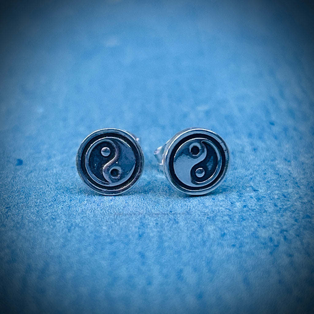Equinox Stud Earrings | Sterling Silver Yin Yang Stud Earrings