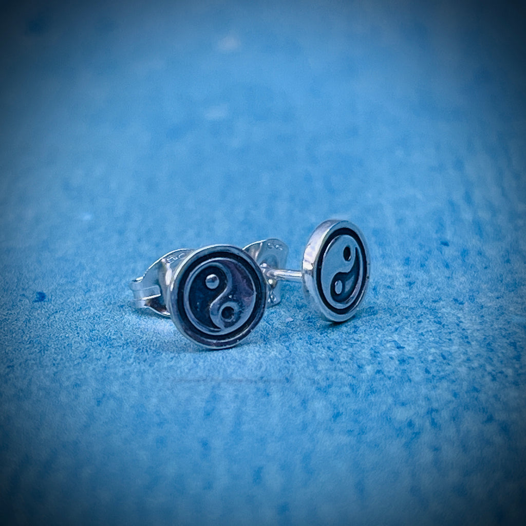 Equinox Stud Earrings | Sterling Silver Yin Yang Stud Earrings