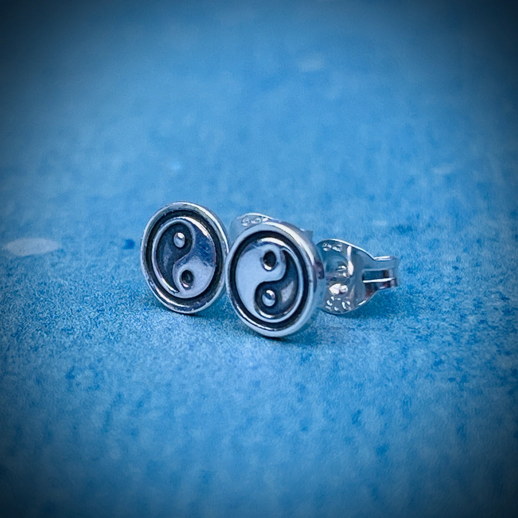 Equinox Stud Earrings | Sterling Silver Yin Yang Stud Earrings