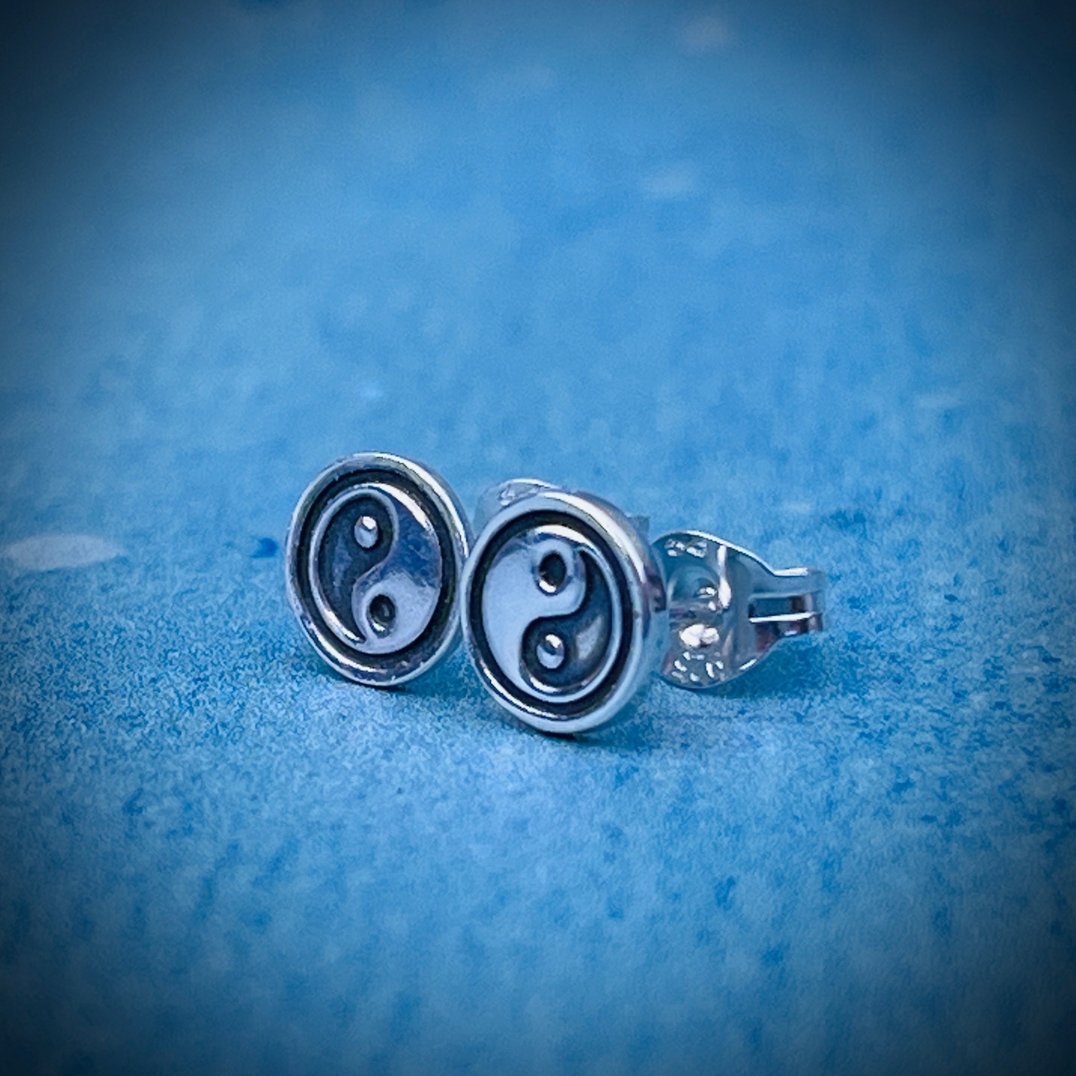 Equinox Stud Earrings | Sterling Silver Yin Yang Stud Earrings