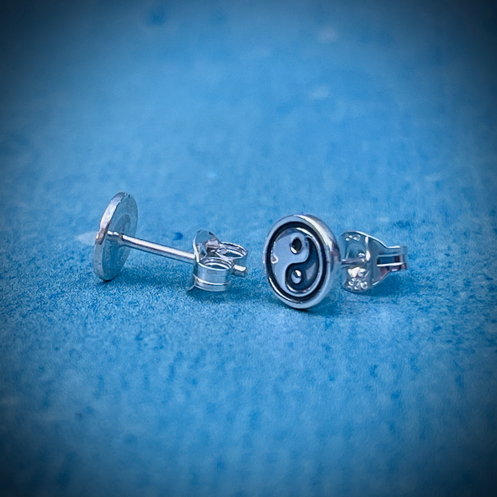 Equinox Stud Earrings | Sterling Silver Yin Yang Stud Earrings