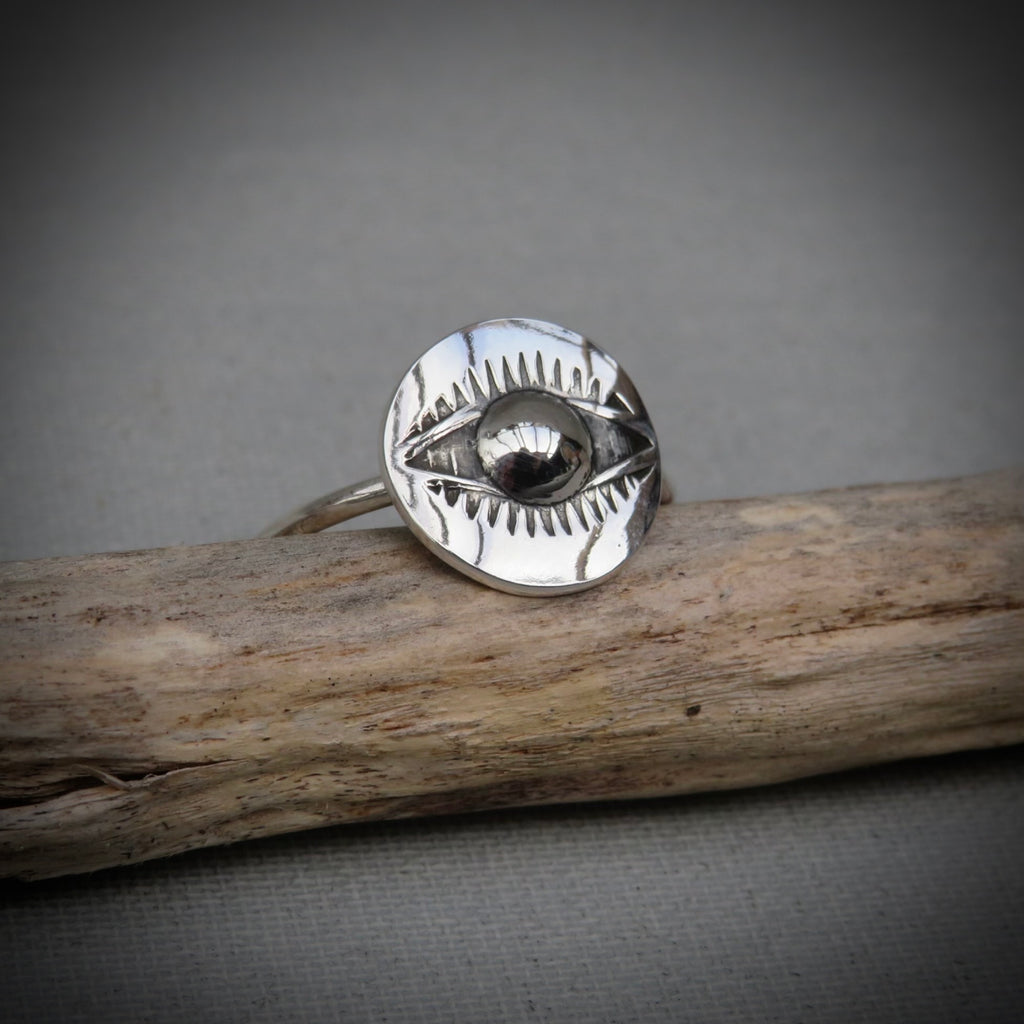 Nazar Ring | Sterling Silver Evil Eye Ring