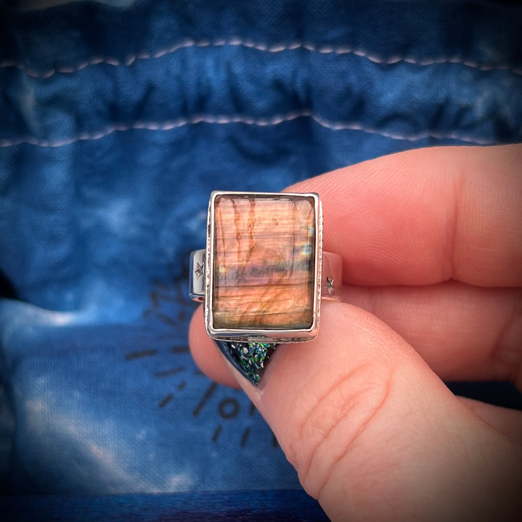 Lumia Ring | Sterling Silver Labradorite Talisman Rings
